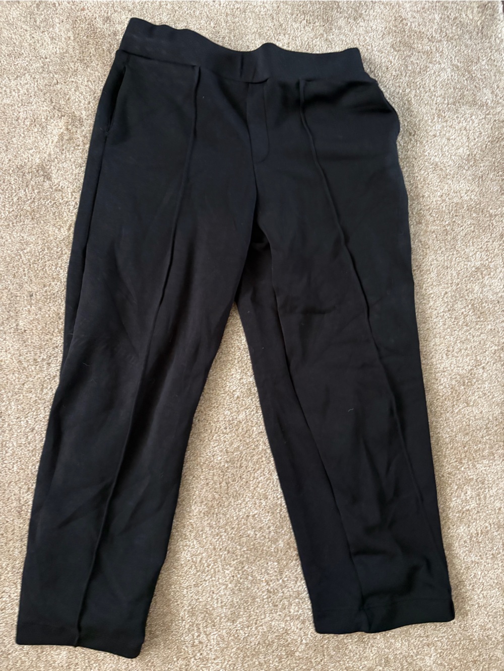 Counterparts Black Wide-Leg Ponte Track Pants